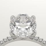 2.0 CT Oval Cut Pave Lab-Grown Diamond Engagement Ring