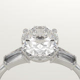 2.0 CT Oval Cut Three Stone Lab-Grown Diamond Engagement Ring