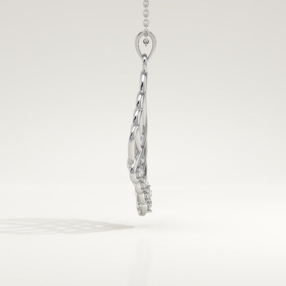 0.158 TCW Round Lab-Grown Diamond Charm Necklace