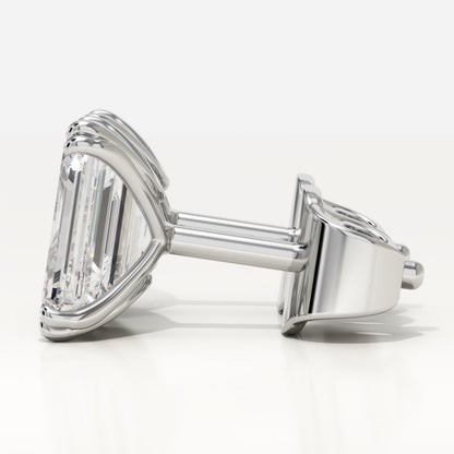 1 TCW Emerald Lab-Grown Diamond Stud Earrings