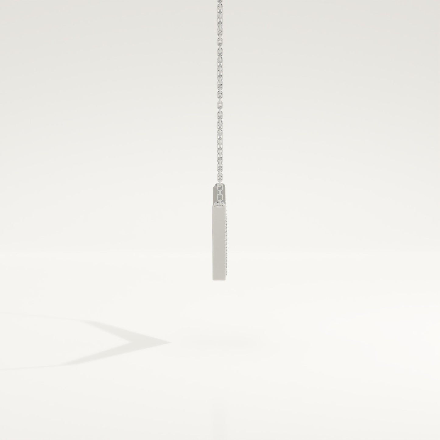 0.272 TCW Round Lab-Grown Diamond V Elongated Shaped Necklace
