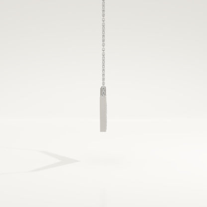 0.272 TCW Round Lab-Grown Diamond V Elongated Shaped Necklace