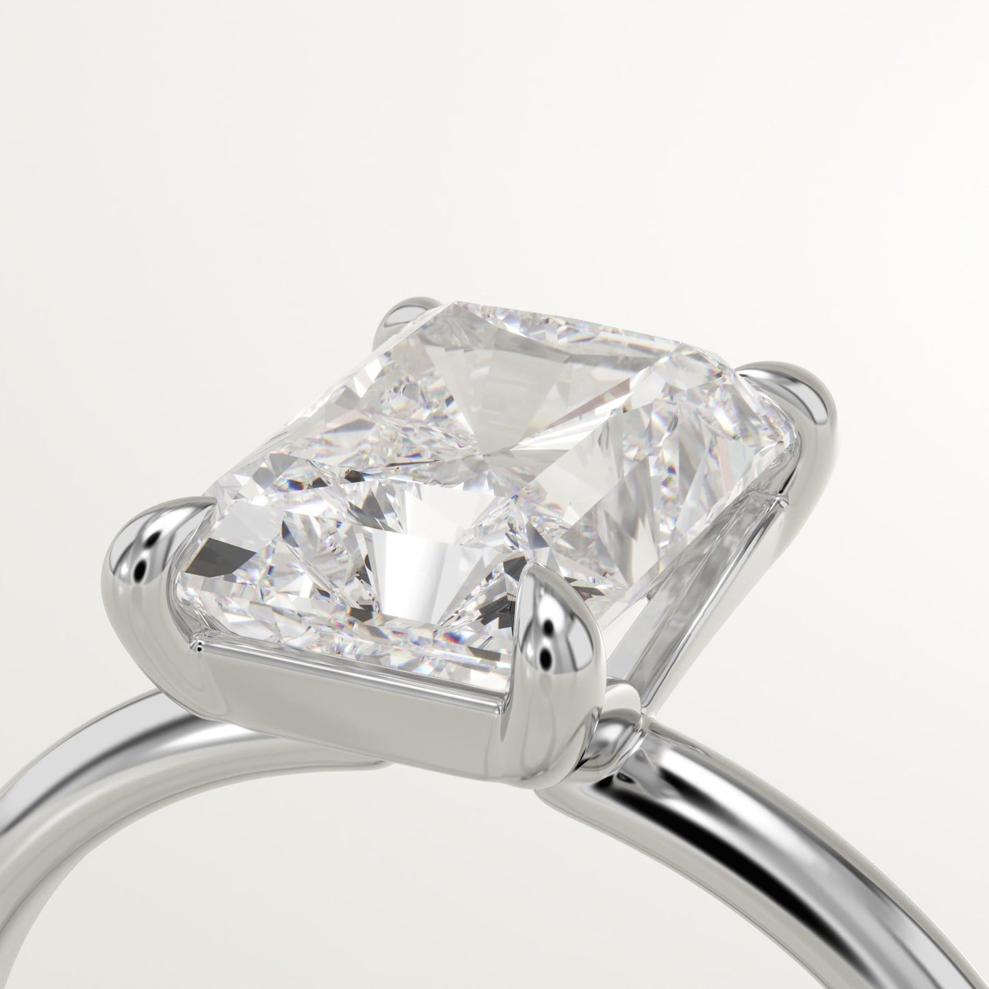 Radiant Cut Solitaire Lab-Grown Diamond Engagement Ring