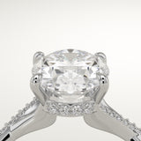 2.0 CT Oval Cut Twisted Shank Lab-Grown Diamond Engagement Ring