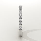 0.38 TCW Round Cut Lab-Grown Diamond Half Eternity Wedding Band