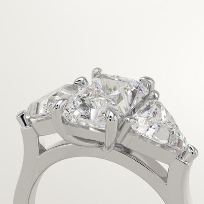 Radiant Cut Three Stone Lab-Grown Diamond Engagement Ring