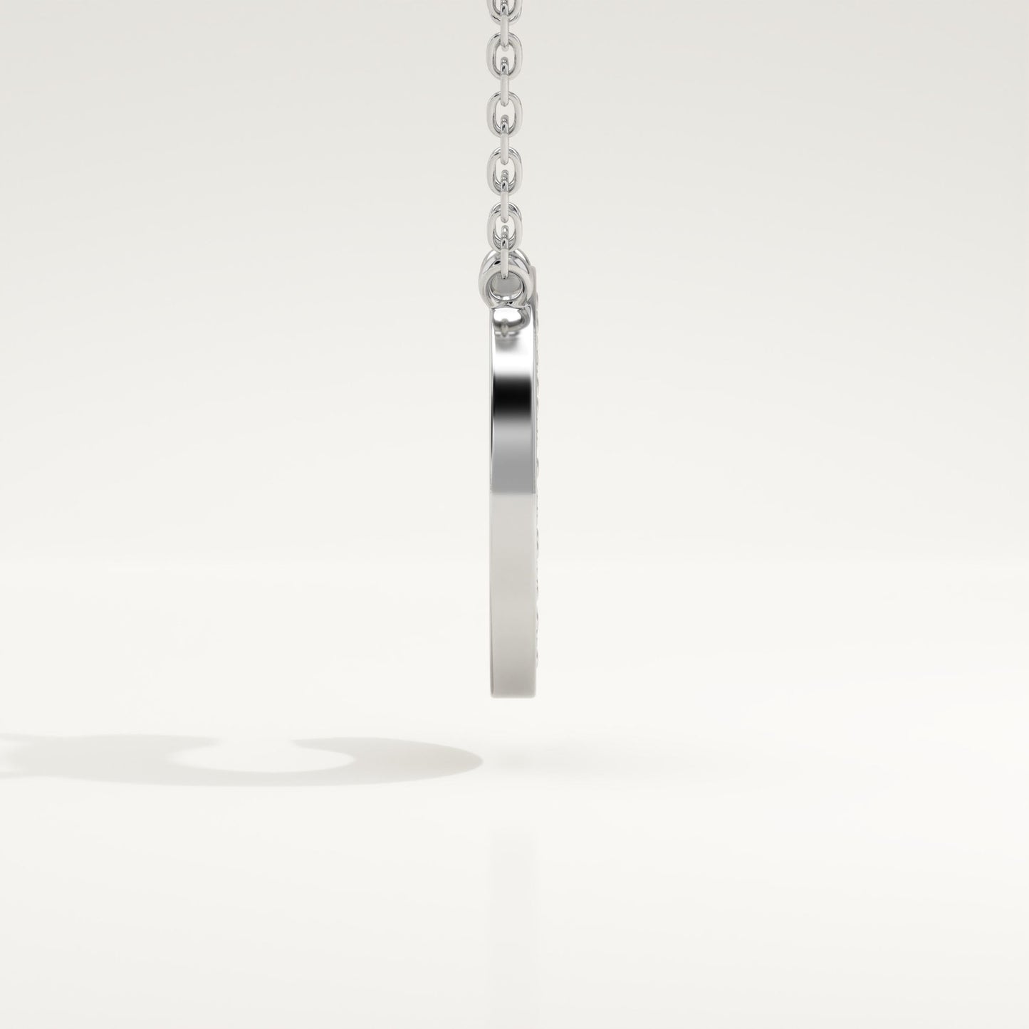 0.24 TCW Round Lab-Grown Diamond C Initial Necklace