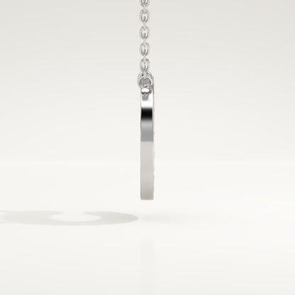 0.24 TCW Round Lab-Grown Diamond C Initial Necklace