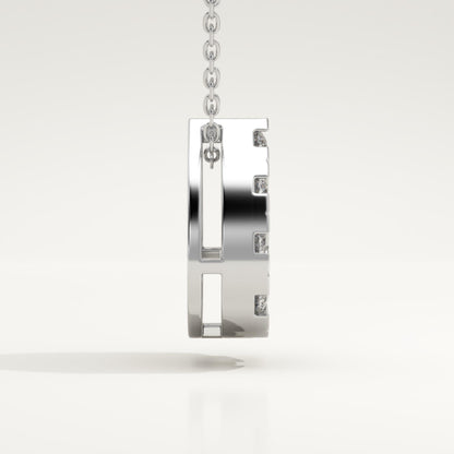 0.67 TCW Round Lab-Grown Diamond Pear Charm Necklace