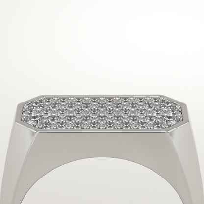 0.41 TCW Round Lab-Grown Diamond Multi Stone Wedding Band For Men