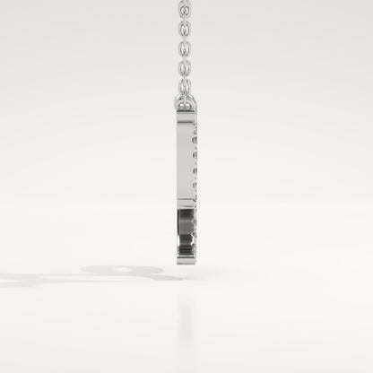 0.108 TCW Round Lab-Grown Diamond Capricon Zodiac Necklace