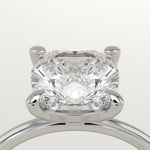 2.0 CT Cushion Cut Solitaire Lab-Grown Diamond Engagement Ring