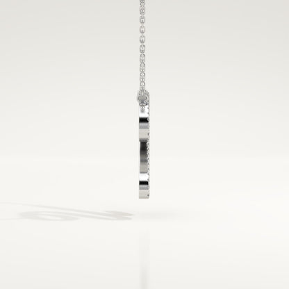 0.157 TCW Round Lab-Grown Diamond U Initial Necklace