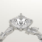 1.5 CT Round Cut Twig Pave Lab-Grown Diamond Engagement Ring