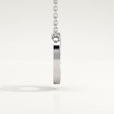 0.22 TCW Round Lab-Grown Diamond O Initial Necklace