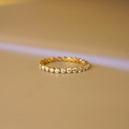 0.69 TCW Round Lab-Grown Diamond Full Eternity Wedding Band