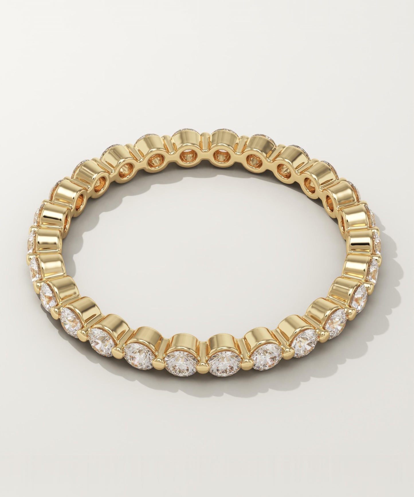 0.69 TCW Round Lab-Grown Diamond Full Eternity Wedding Band