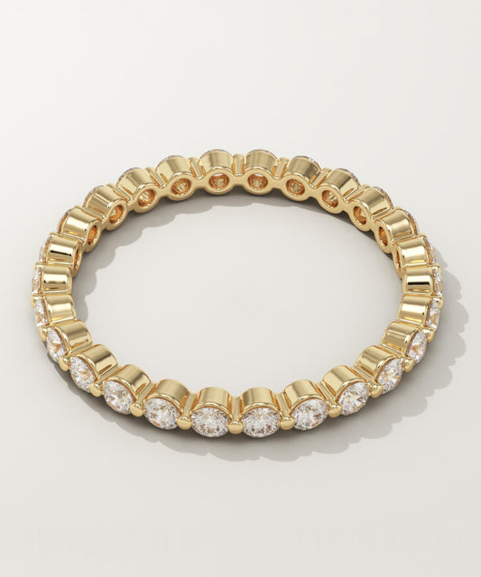 0.69 TCW Round Lab-Grown Diamond Full Eternity Wedding Band