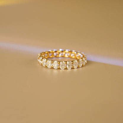 3.15 TCW Oval Lab-Grown Diamond Full Eternity Wedding Band