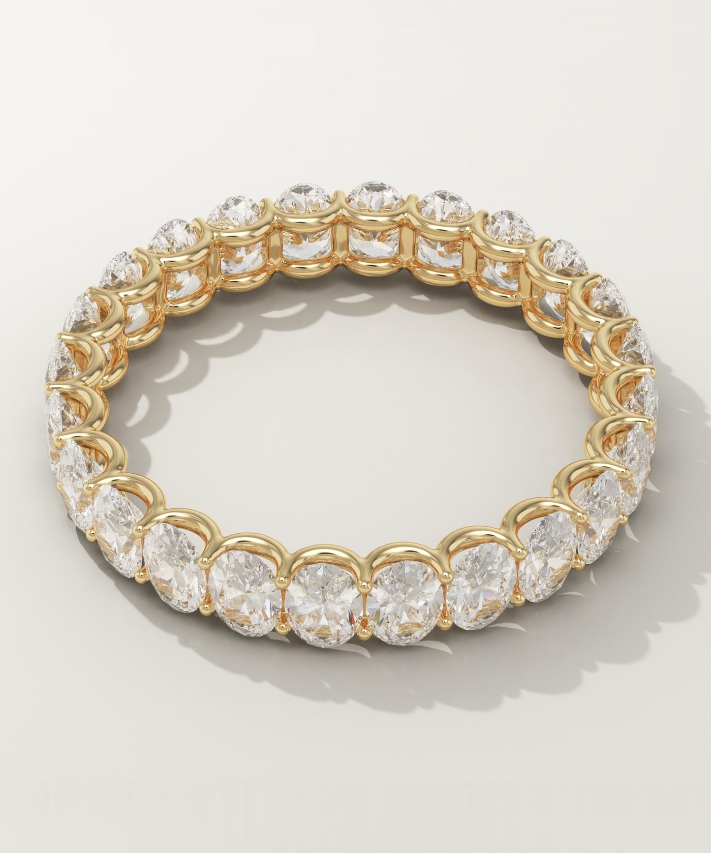 3.15 TCW Oval Lab-Grown Diamond Full Eternity Wedding Band
