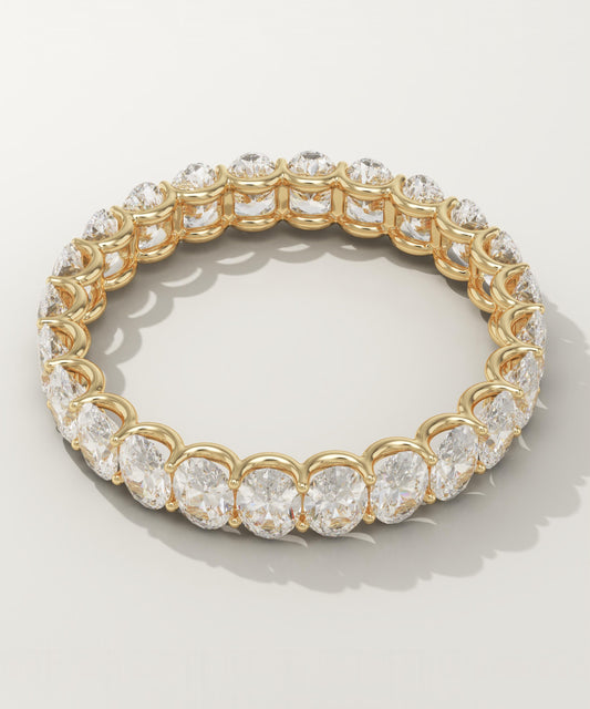 3.15 TCW Oval Lab-Grown Diamond Full Eternity Wedding Band