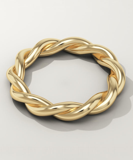 Twisted Rope Wedding Band