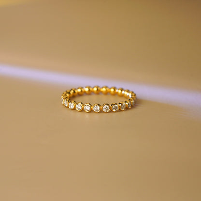 0.7 TCW Round Lab-Grown Diamond Full Eternity Wedding Band