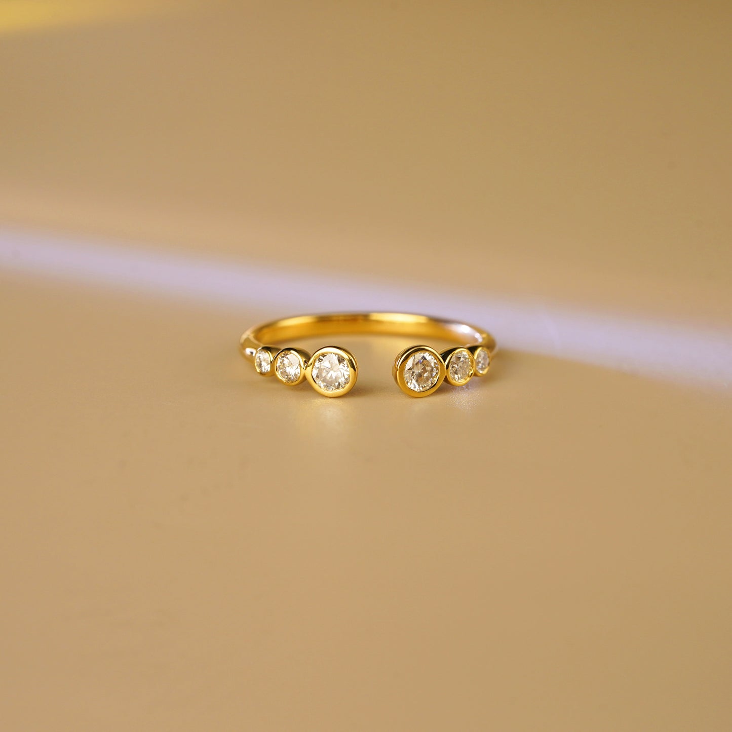 0.22 TCW Round Lab-Grown Diamond Open Shank Wedding Band