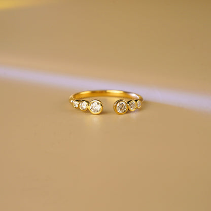0.22 TCW Round Lab-Grown Diamond Open Shank Wedding Band