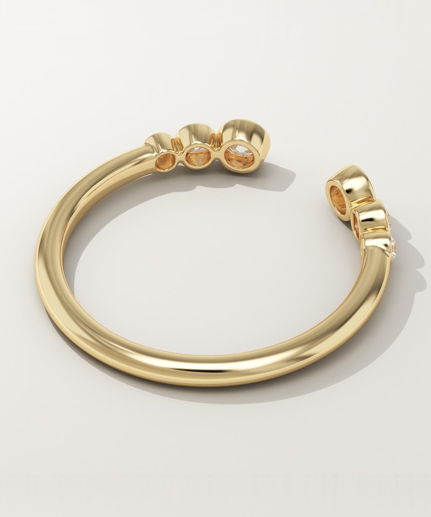 0.22 TCW Round Lab-Grown Diamond Open Shank Wedding Band