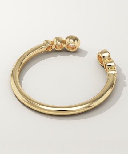 0.22 TCW Round Lab-Grown Diamond Open Shank Wedding Band