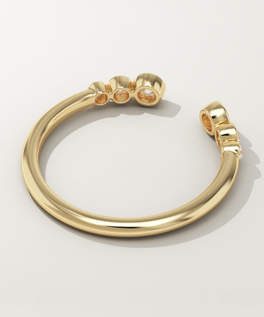 0.22 TCW Round Lab-Grown Diamond Open Shank Wedding Band