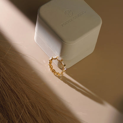 2.25 TCW Oval Lab-Grown Diamond Full Eternity Wedding Band