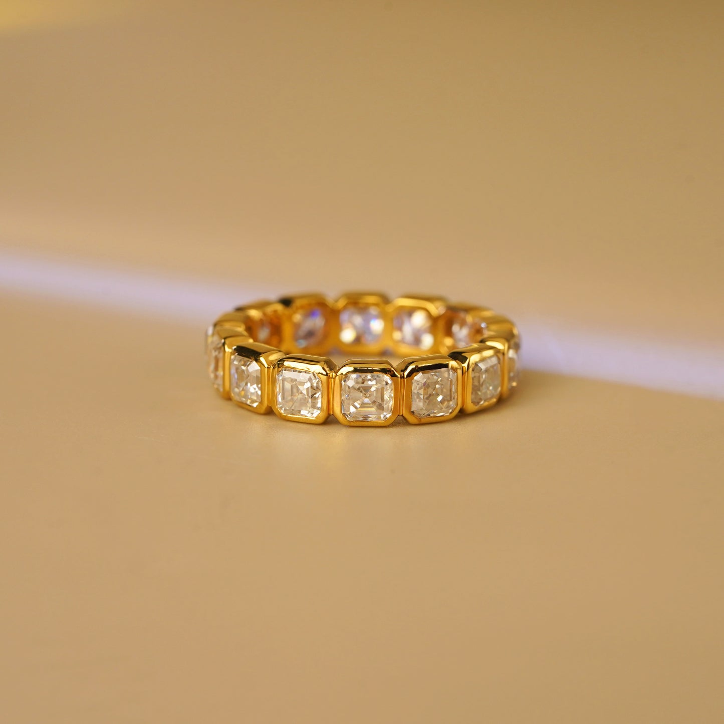 2.25 TCW Asscher Lab-Grown Diamond Full Eternity Wedding Band