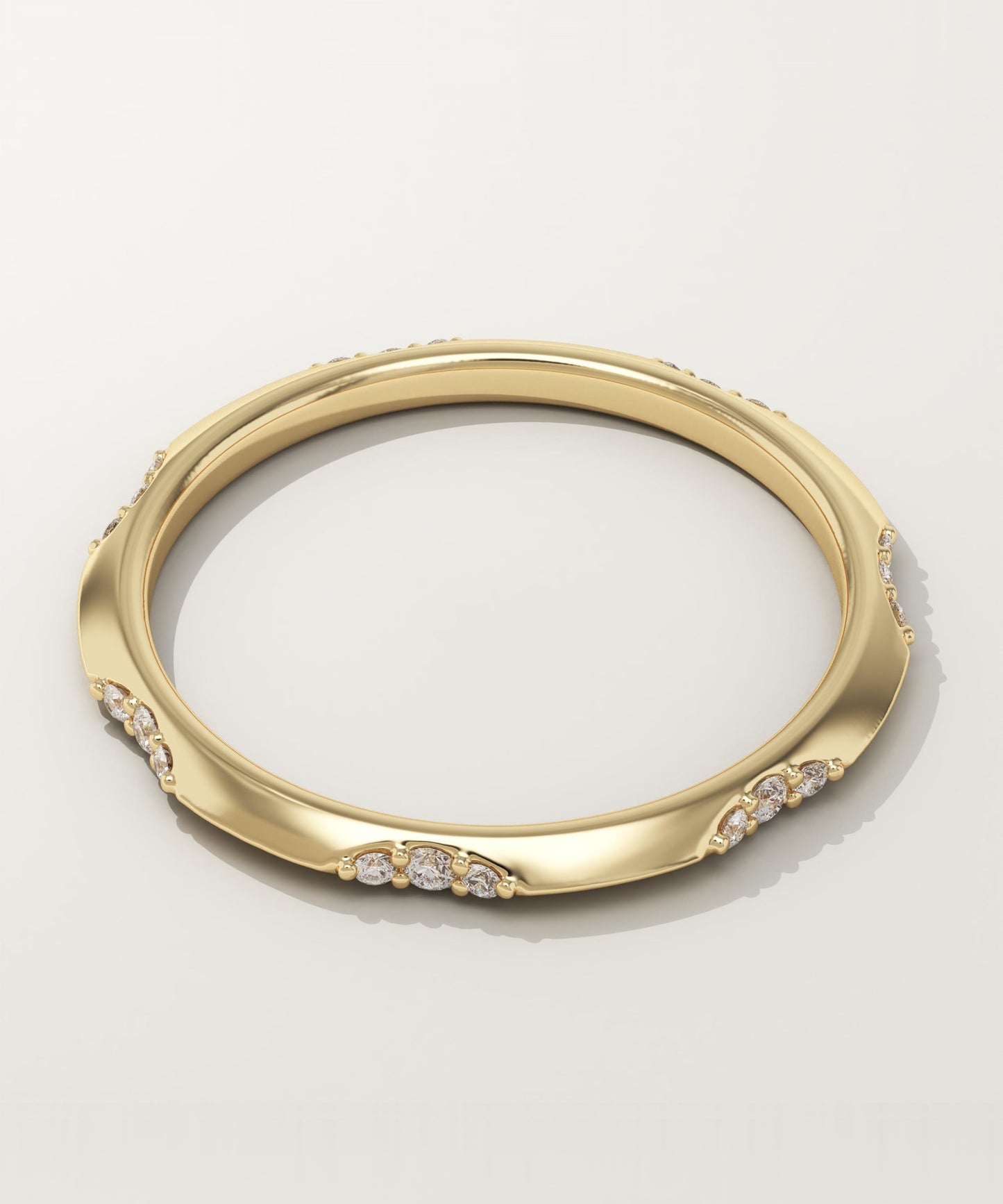 0.09 TCW Round Lab-Grown Diamond Flush Setting Wedding Band