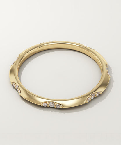 0.09 TCW Round Lab-Grown Diamond Flush Setting Wedding Band