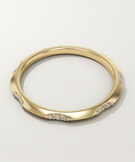 0.09 TCW Round Lab-Grown Diamond Flush Setting Wedding Band