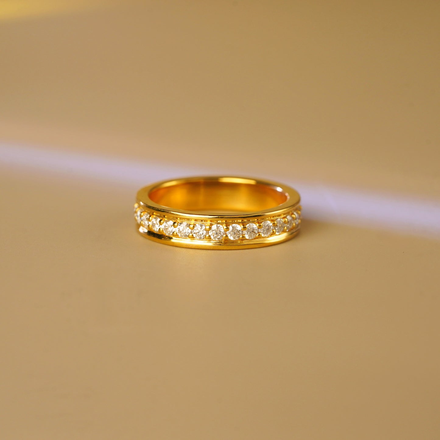0.7 TCW Round Lab-Grown Diamond Full Eternity Wedding Band