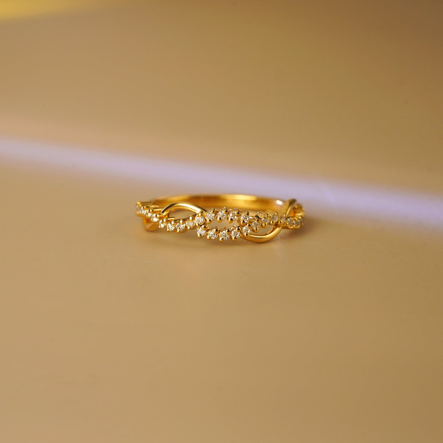 0.16 TCW Round Lab-Grown Diamond Twisted Wedding Band