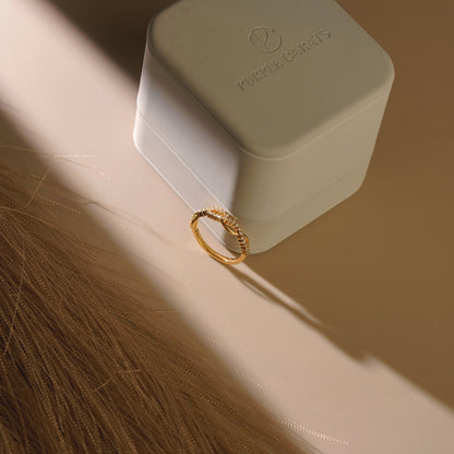 0.16 TCW Round Lab-Grown Diamond Twisted Wedding Band
