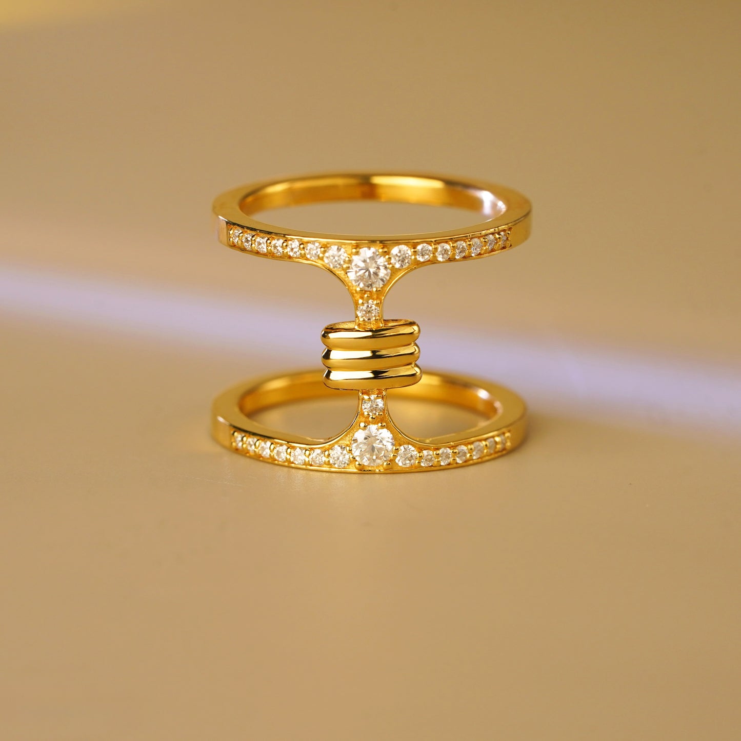 0.445 TCW Round Lab-Grown Diamond Double Shank Wedding Band