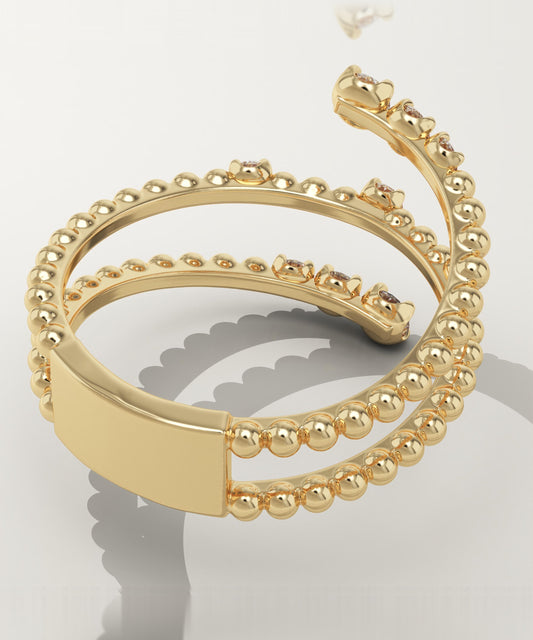 0.267 TCW Round Lab-Grown Diamond Spiral Wedding Band