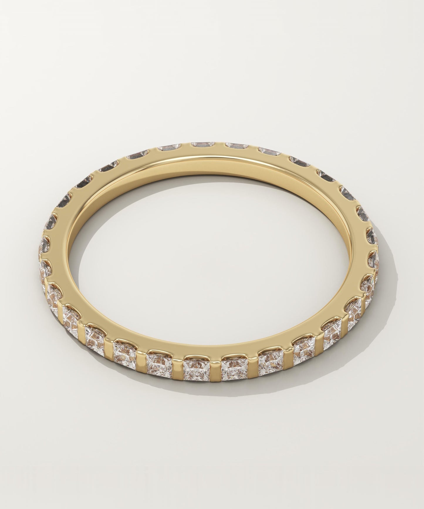 0.54 TCW Princess Lab-Grown Diamond Full Eternity Wedding Band