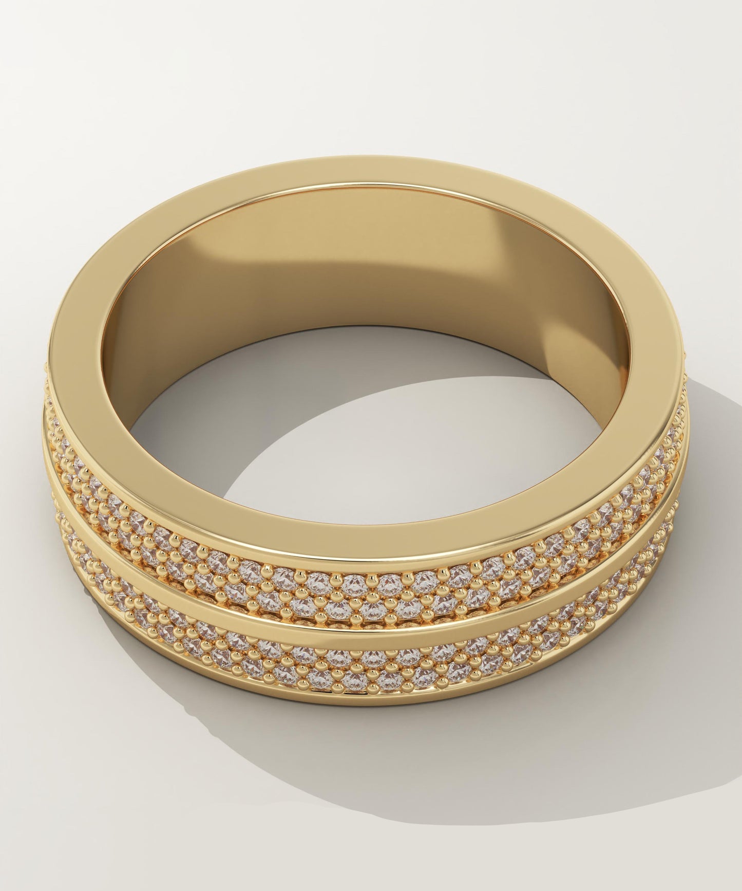 0.866 TCW Round Lab-Grown Diamond Multi Stone Wedding Band