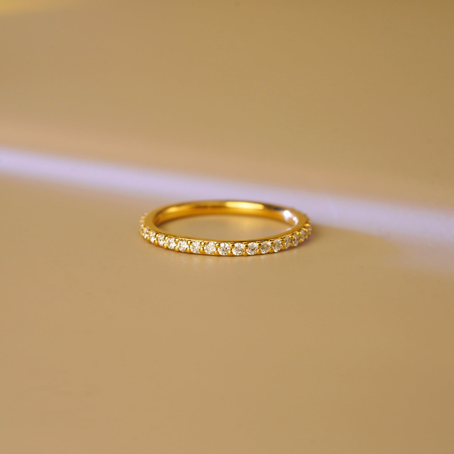 0.59 TCW Round Lab-Grown Diamond Full Eternity Wedding Band