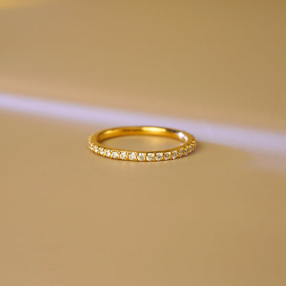 0.59 TCW Round Lab-Grown Diamond Full Eternity Wedding Band