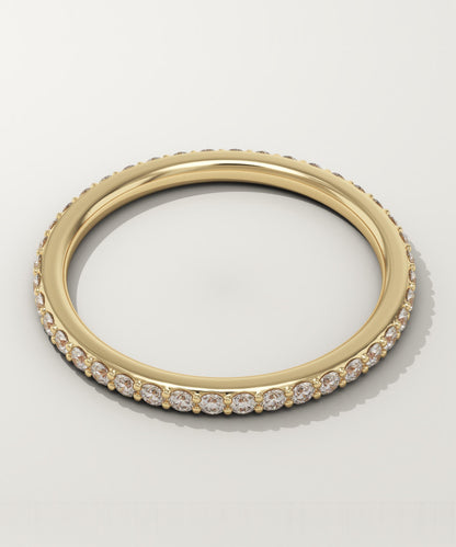 0.59 TCW Round Lab-Grown Diamond Full Eternity Wedding Band