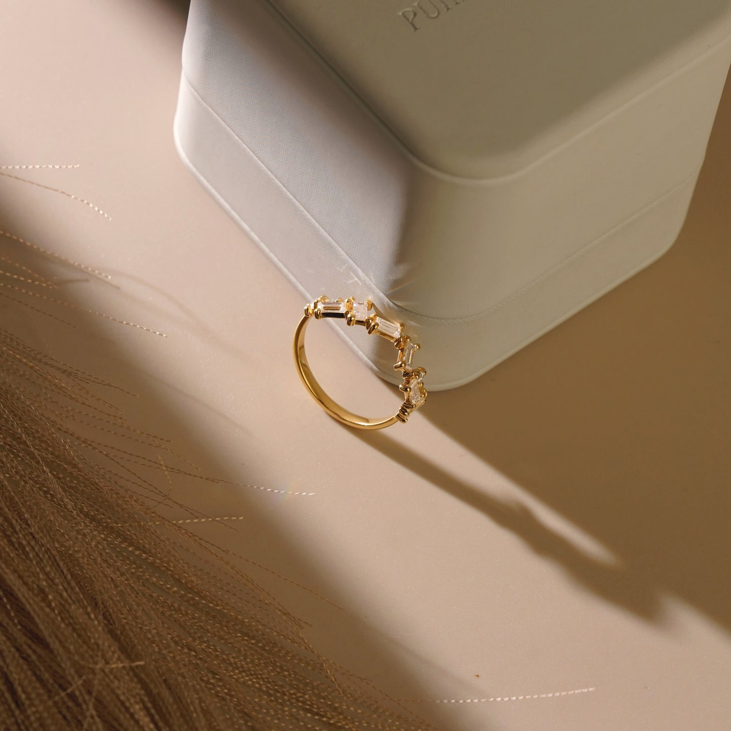 0.804 TCW Baguette & Round Lab-Grown Diamond Half Eternity Wedding Band