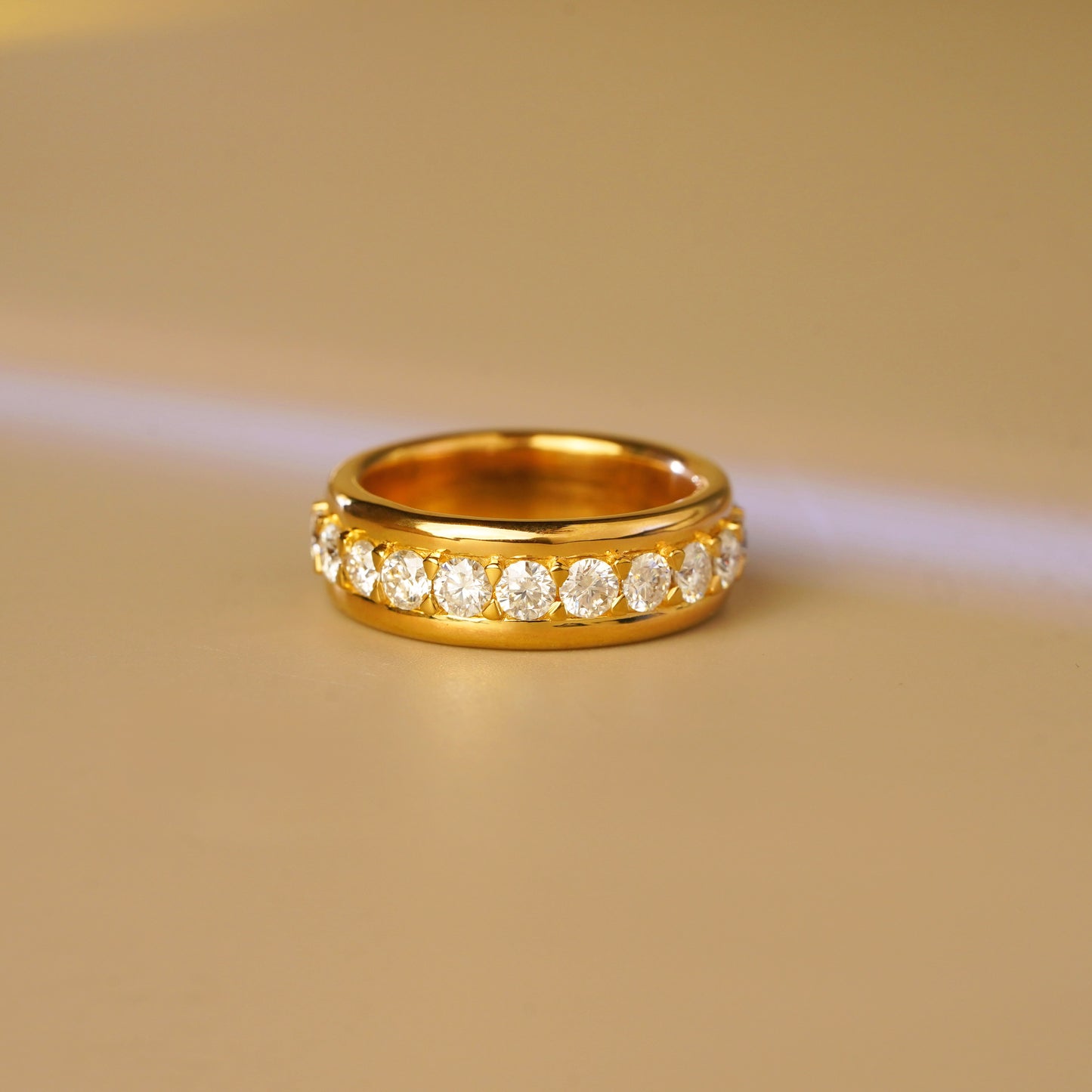 2.13 TCW Round Lab-Grown Diamond Full Eternity Wedding Band