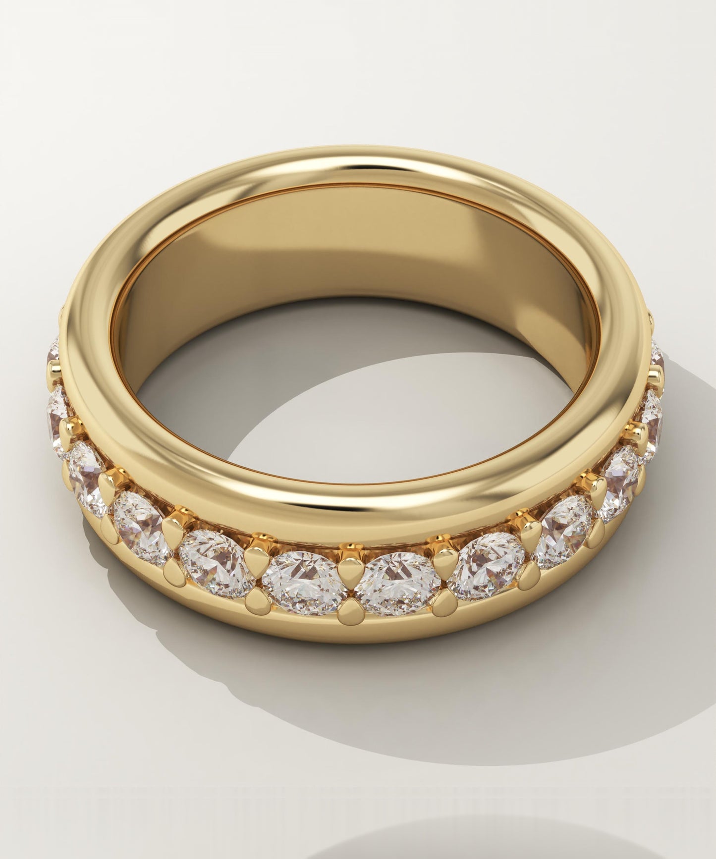 2.13 TCW Round Lab-Grown Diamond Full Eternity Wedding Band